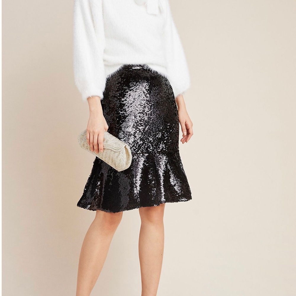 Black sequin skirt